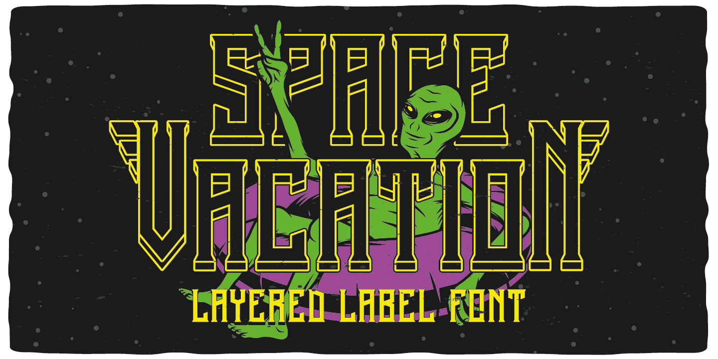 Space Vacation Font preview